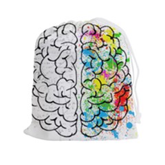 Brain-mind-psychology-idea-drawing Drawstring Pouch (2xl) by Jancukart