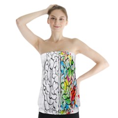 Brain-mind-psychology-idea-drawing Strapless Top by Jancukart