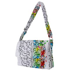 Brain-mind-psychology-idea-drawing Full Print Messenger Bag (l) by Jancukart