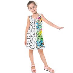 Brain-mind-psychology-idea-drawing Kids  Sleeveless Dress