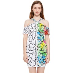 Brain-mind-psychology-idea-drawing Shoulder Frill Bodycon Summer Dress