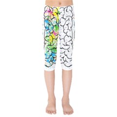 Brain-mind-psychology-idea-drawing Kids  Capri Leggings  by Jancukart