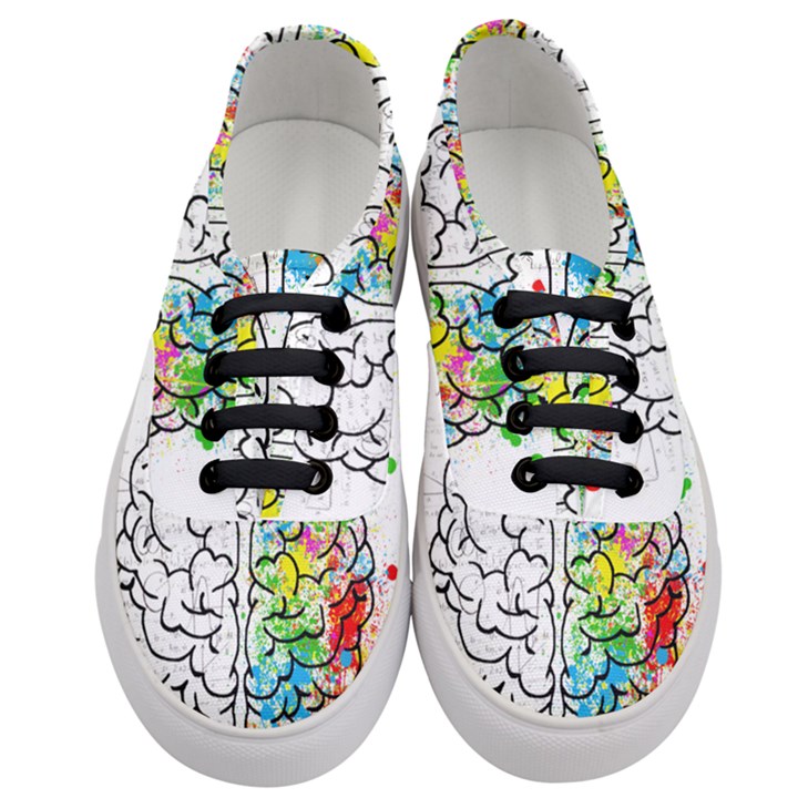 Brain-mind-psychology-idea-drawing Women s Classic Low Top Sneakers