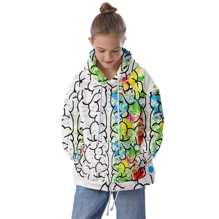 Brain-mind-psychology-idea-drawing Kids  Oversized Hoodie