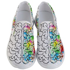 Brain-mind-psychology-idea-drawing Men s Lightweight Slip Ons by Jancukart