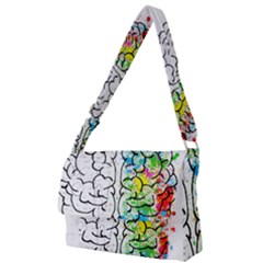 Brain-mind-psychology-idea-drawing Full Print Messenger Bag (s)