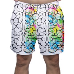 Brain-mind-psychology-idea-drawing Men s Shorts by Jancukart