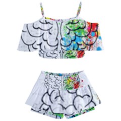 Brain-mind-psychology-idea-drawing Kids  Off Shoulder Skirt Bikini