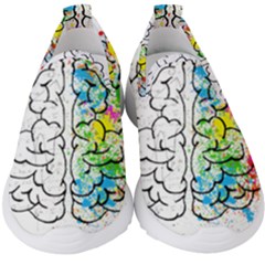 Brain-mind-psychology-idea-drawing Kids  Slip On Sneakers by Jancukart