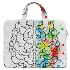 Brain-mind-psychology-idea-drawing Macbook Pro 13  Double Pocket Laptop Bag by Jancukart