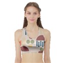 Art Background Abstract Design Sports Bra with Border View1