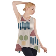 Art Background Abstract Design Side Drop Tank Tunic