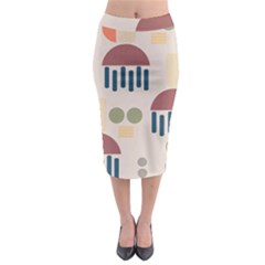 Art Background Abstract Design Midi Pencil Skirt