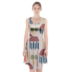 Art Background Abstract Design Racerback Midi Dress