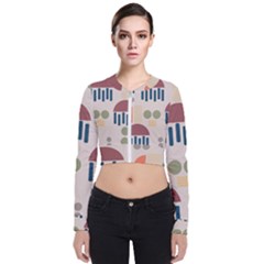 Art Background Abstract Design Long Sleeve Zip Up Bomber Jacket