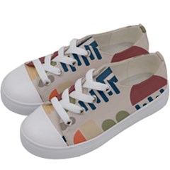 Art Background Abstract Design Kids  Low Top Canvas Sneakers