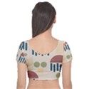 Art Background Abstract Design Velvet Short Sleeve Crop Top  View2