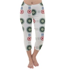 Art Design Round Drawing Abstract Capri Winter Leggings 