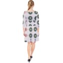 Art Design Round Drawing Abstract Quarter Sleeve Front Wrap Dress View2