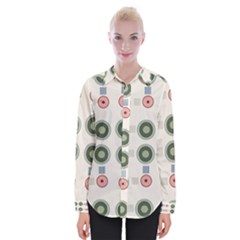 Art Design Round Drawing Abstract Womens Long Sleeve Shirt