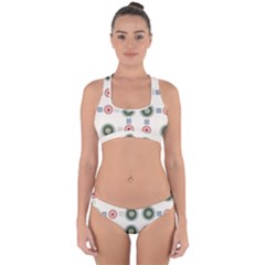 Art Design Round Drawing Abstract Cross Back Hipster Bikini Set