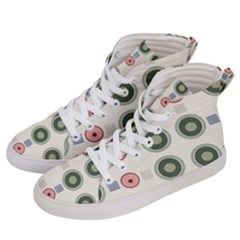 Art Design Round Drawing Abstract Men s Hi-top Skate Sneakers