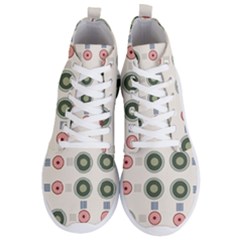 Art Design Round Drawing Abstract Men s Lightweight High Top Sneakers