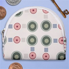 Art Design Round Drawing Abstract Horseshoe Style Canvas Pouch