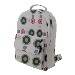 Art Design Round Drawing Abstract Flap Pocket Backpack (large)