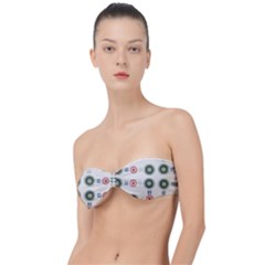 Art Design Round Drawing Abstract Classic Bandeau Bikini Top 