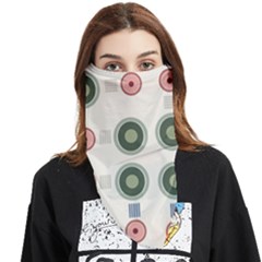 Art Design Round Drawing Abstract Face Covering Bandana (triangle) by Jancukart