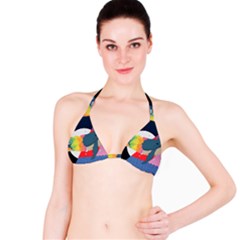 Whale Moon Ocean Digital Art Bikini Top