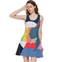 Whale Moon Ocean Digital Art Inside Out Racerback Dress View1