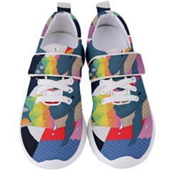 Whale Moon Ocean Digital Art Women s Velcro Strap Shoes