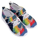 Whale Moon Ocean Digital Art Women s Velcro Strap Shoes View3