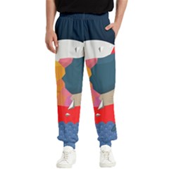 Whale Moon Ocean Digital Art Men s Elastic Waist Pants