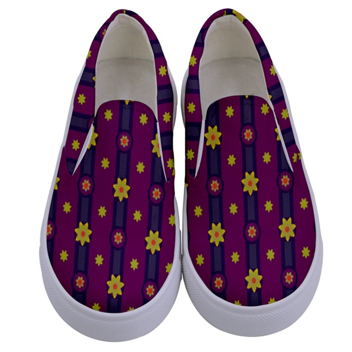 Background Graphic Decor Backdrop Kids  Canvas Slip Ons