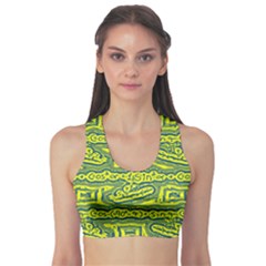 Abstract Background Graphic Sports Bra