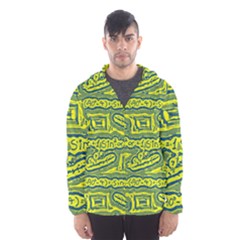 Abstract Background Graphic Men s Hooded Windbreaker