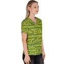 Abstract Background Graphic Women s V-Neck Scrub Top View3