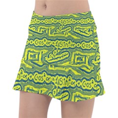 Abstract Background Graphic Classic Tennis Skirt