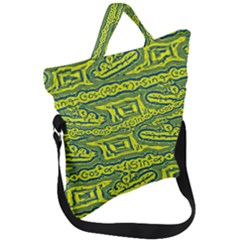 Abstract Background Graphic Fold Over Handle Tote Bag