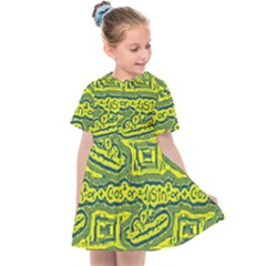 Abstract Background Graphic Kids  Sailor Dress