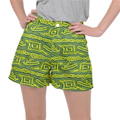 Abstract Background Graphic Ripstop Shorts