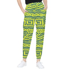 Abstract Background Graphic Tapered Pants