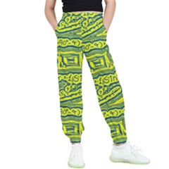 Abstract Background Graphic Kids  Elastic Waist Pants