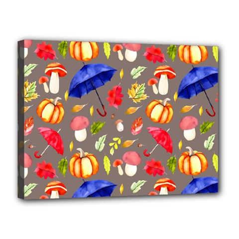 Autumn Seamless Background Leaves Canvas 16  X 12  (stretched)