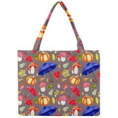 Autumn Seamless Background Leaves Mini Tote Bag by Jancukart