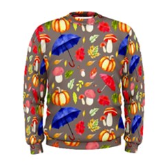 Autumn Seamless Background Leaves Men s Sweatshirt