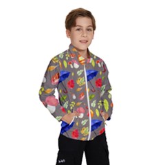 Autumn Seamless Background Leaves Kids  Windbreaker